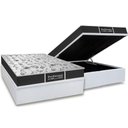 Ver imagem 1 de Cama Box Baú Casal: Colchão Molas Probel Prolastic ProDormir Sleep + Base CRC Courano White(138x188)