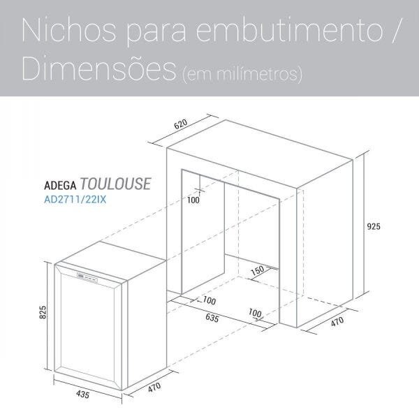 Adega Toulouse para 29 Garrafas por Compressor Suggar 127V - 3