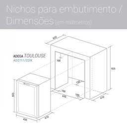 Adega Toulouse para 29 Garrafas por Compressor Suggar 127V - 3
