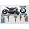 Porta Chaves Decorativo de Parede - Motos Bmw - 4