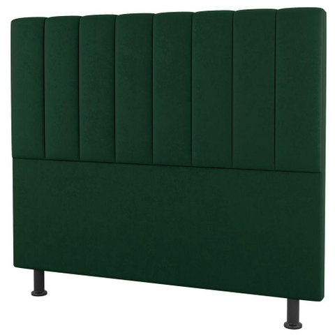 Cabeceira Cama Box Solteiro Cora 90cm Suede Verde - Abmaza