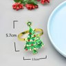 Anel de Guardanapo Jogo C/6 Anel Árvore de Natal Mesa Posta Natalina - 3