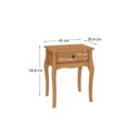 Ver imagem 3 de Mesa Cabeceira Madeira 01 Gaveta Corrediças Telescópicas Clássica Freijó Leone Idimex