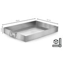 Ver imagem 2 de Assadeira Retangular 45X32X6 Cm Real 6045