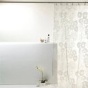 Ver imagem 2 de Cortina para Box Banheiro Pvc Antimofo 198x180cm - Flor Branca
