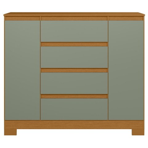 Cômoda Quarto Sapateira 112cm Selene Cinamomo/Sálvia a02 - Mpozenato