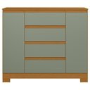 Ver imagem 1 de Cômoda Quarto Sapateira 112cm Selene Cinamomo/Sálvia a02 - Mpozenato