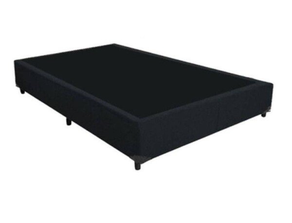 Base Box Casal 138 Suede Preto com Colchão Ortobom Airtech Spring Pocket D26 Bege 70x138x188 - 2