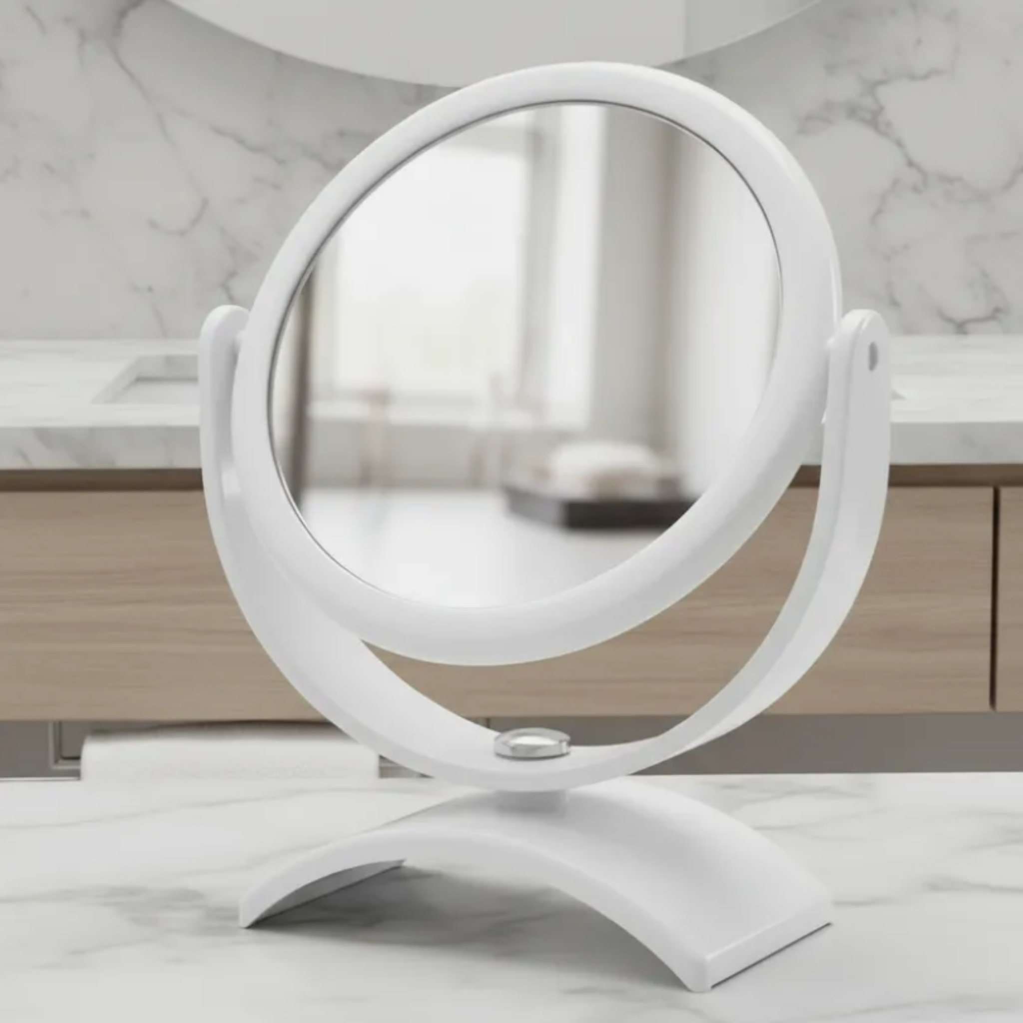Espelho de Aumento Dupla-face para Maquiagem Miroir - Branco ...