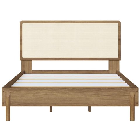 Cama Casal Palhinha Oslo 27055 Pes Madeira 152 Cm Hanover Artesano