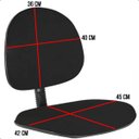 Ver imagem 3 de Cadeira Executiva Giratória Escritório Tecido com Rodízios