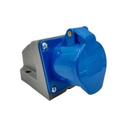 Tomada Sobrepor 2P+T 16A 220/240V Azul 3006 Soprano - 1