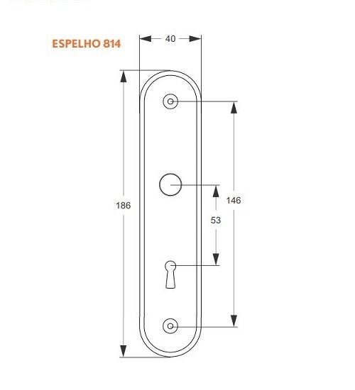 Fechadura 814/33 Preto Fosco Interna Carpi Stam - 3