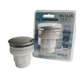 Valvula Click 1 1/4 Corpo Plastico Tampa Inox Flux Hidro - 2