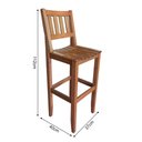 Ver imagem 5 de Kit com 3 Banquetas Alta Confort com Encosto Madeira Maciça Malbec