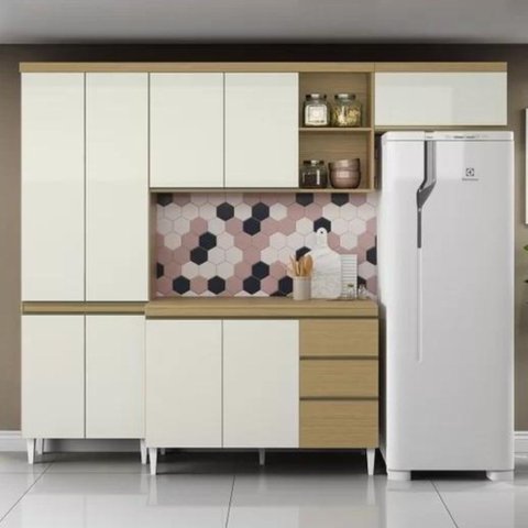 Cozinha Completa 4 Peças 10 Portas 2 Gavetas sem Tampo Sophia Aramoveis