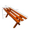 Ver imagem 4 de Mesa para Área Externa com 2 Bancos sem Encosto Madeira Maciça 120x80cm Kit Churrasco Mel