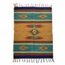 Tapete Kilim 7 Cores 100% Algodão Azul Turquesa 60cmx90cm - 1