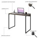 Ver imagem 3 de Mesa de Escritório Escrivaninha 90cm Dynamica Industrial C08 Carvalho Dark - Mpozenato