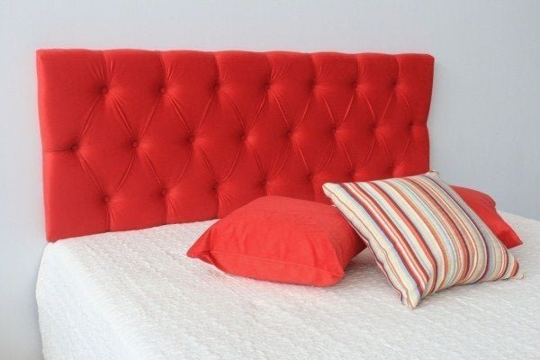 Cabeceira Casal 140x60cm Qualidade Elegancia Vermelho - 3