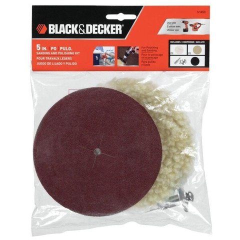 Jogo Black Decker P/Polir e Lixar C/Boina Disco Borracha