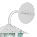 Ver imagem 2 de Kit 4 Arandela Colonial Sextavada Vidro Pontilhado E27 Bivolt Branco