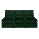 Ver imagem 1 de Poltrona do Papai Reclinável Cinema 3 Lugares Manual Baú Usb Haifa F05 Veludo Verde e - Lyam Decor