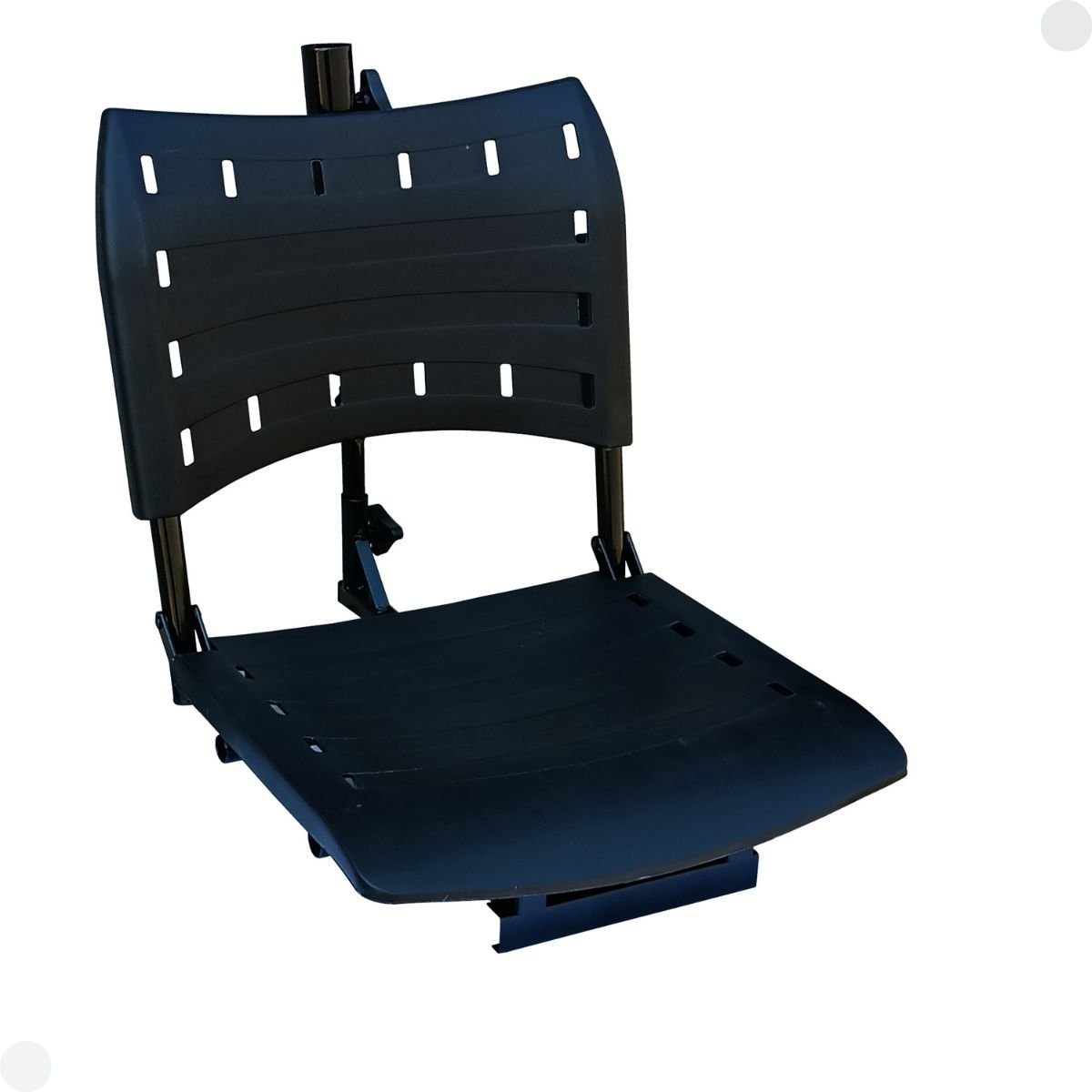 Cadeira para Barco Giratória Prática Dobrável com Suporte de Guarda Sol Preta - 5