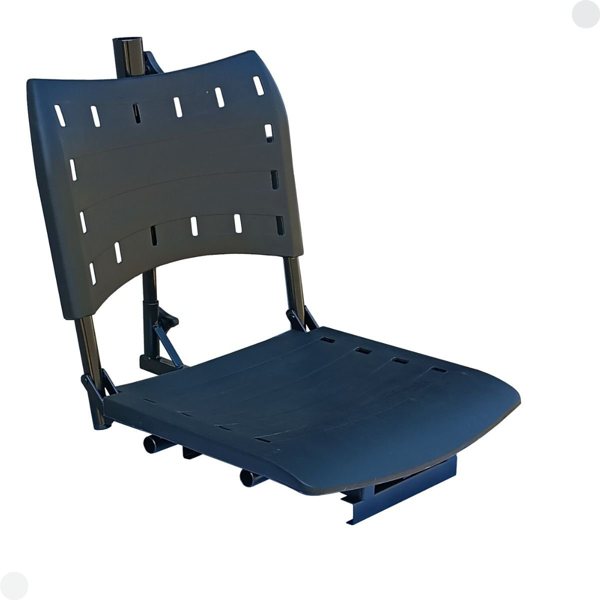 Cadeira para Barco Giratória Prática Dobrável com Suporte de Guarda Sol Preta - 6