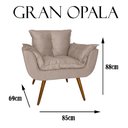 Ver imagem 2 de Poltrona Decorativa Estofada Para Consultório Opala Suede Rose - LM DECOR