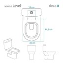 Ver imagem 4 de Tampa de Vaso Laqueado com Amortecedor Level Branco para Bacia Deca com Ferragem Preta