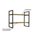 Ver imagem 4 de Nicho Mini Estante com 2 Prateleiras 72cm Estilo Industrial Kappesberg Industrial - Freijó/Preto Fsc