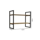 Ver imagem 2 de Nicho Mini Estante com 2 Prateleiras 72cm Estilo Industrial Kappesberg Industrial - Freijó/Preto Fsc