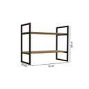 Ver imagem 4 de Nicho Mini Estante com 2 Prateleiras Estilo Industrial Li008 Kappesberg Crome - Freijó/preto Fosco