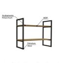 Ver imagem 5 de Nicho Mini Estante com 2 Prateleiras 72cm Estilo Industrial Kappesberg Industrial - Freijó/Preto Fsc
