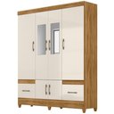 Ver imagem 1 de Guarda Roupa Casal Ms912 6p Espelho 165 Cm Freijo Off White Moval