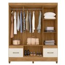 Ver imagem 5 de Guarda Roupa Casal Ms912 6p Espelho 165 Cm Freijo Off White Moval