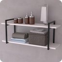 Ver imagem 1 de Prateleira Estilo Industrial Banheiro Parede Gnd Pb 100cm