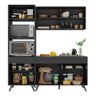 Armário de Cozinha Compacta 3 peças MP3694.895 Veneza Multimóveis Preto - 6