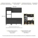 Ver imagem 4 de Armário de Cozinha Compacta 3 peças MP3694.895 Veneza Multimóveis Preto