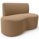 Ver imagem 2 de Sofá 2 Lugares 140cm Orgânico para Sala de Estar Living Larissa L02 Bouclê Mostarda - Lyam Decor