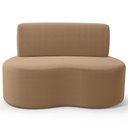 Ver imagem 5 de Sofá 2 Lugares 140cm Orgânico para Sala de Estar Living Larissa L02 Bouclê Mostarda - Lyam Decor