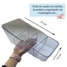 Cesto Organizador Separador Multiuso Acrílico Com Divisórias 27x13x13 Resistente - 2