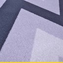 Ver imagem 3 de Tapete Retangular Grande 250 X 200 Cm Sala Quarto Reinassance Zig Zag Veludo Cinza- Clicklar