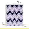 Tapete Retangular Grande 250 x 200 Cm Sala Quarto Reinassance Zig Zag Veludo Cinza- ClickLar - 5