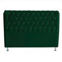 Ver imagem 2 de Cabeceira de Cama Box Londres Casal 140 Cm Suede Botão de Strass Verde do Lar Móveis e Decoração