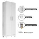 Ver imagem 5 de Kit 2 Armários Multiuso Organizador 2 Portas Astrid M07 Branco - Mpozenato