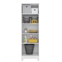 Ver imagem 3 de Kit 2 Armários Multiuso Organizador 2 Portas Astrid M07 Castanho Wood - Mpozenato