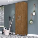 Ver imagem 2 de Kit 3 Armários Multiuso Organizador 2 Portas Astrid M07 Castanho Wood - Mpozenato