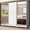 Ver imagem 1 de Guarda-roupa Casal 100% Mdf Madesa Royale 3 Portas de Correr com Espelho com Pés